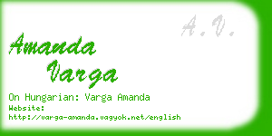 amanda varga business card